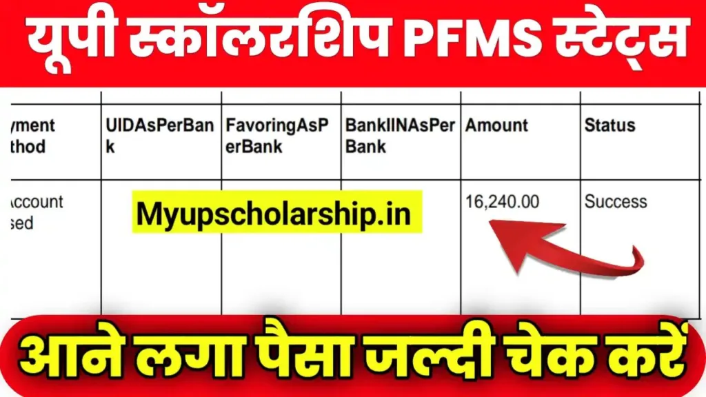 UP Scholarship PFMS Status Online Payment Kaise Check kare